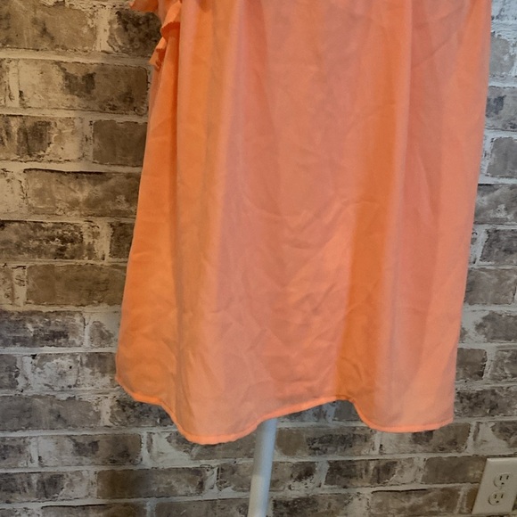 J. Crew Dress Tank. Size 4. Adorable ruffle straps. Cross-strap front. Coral. - Picture 13 of 13